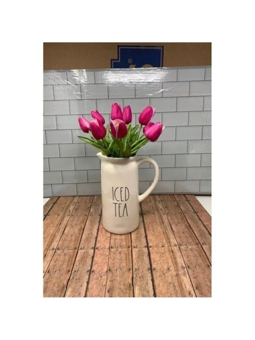 Farmhouse Artificial Pink Tulips 14 Inch Realistic Bundle Of 10 Fake Mom Gift